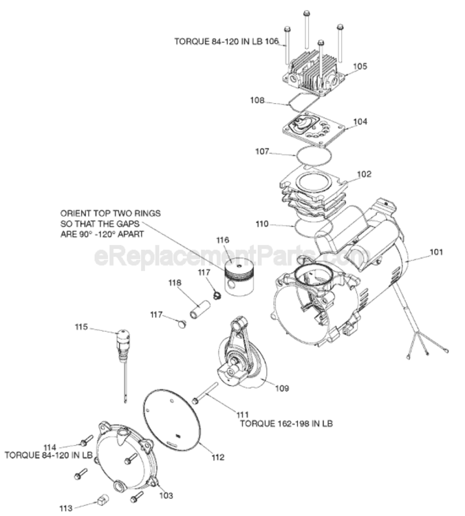 Page A Diagram and Parts List for CPLDC2540S Type 2 Porter Cable Compressor